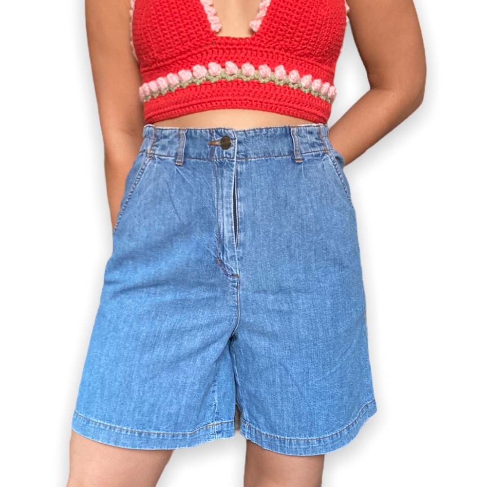 High Rise Denim Shorts by the Territory Ahead